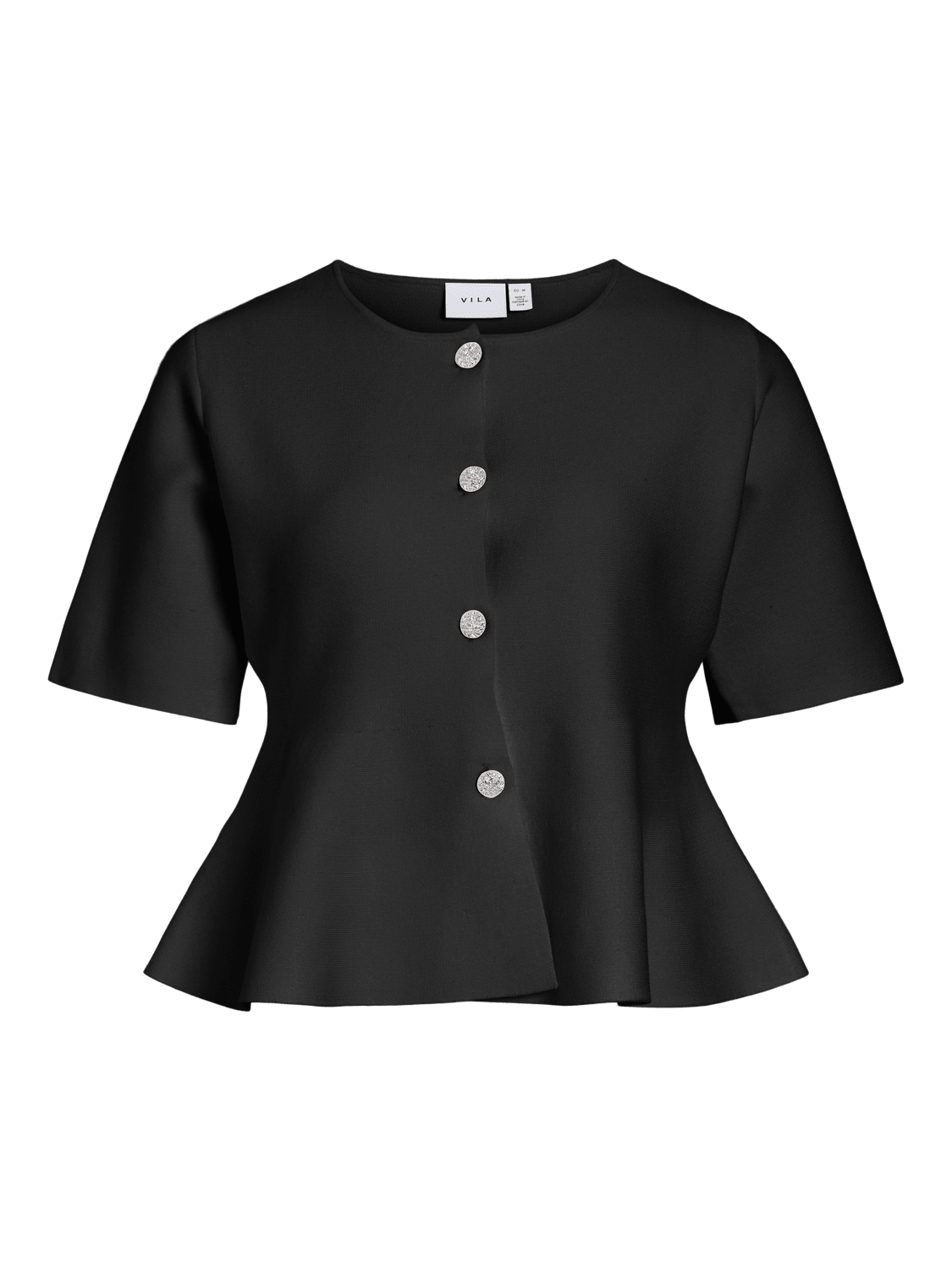 VISWAY Knitted Cardigan - Black Beauty - VERO MODA & VILA Bergvik
